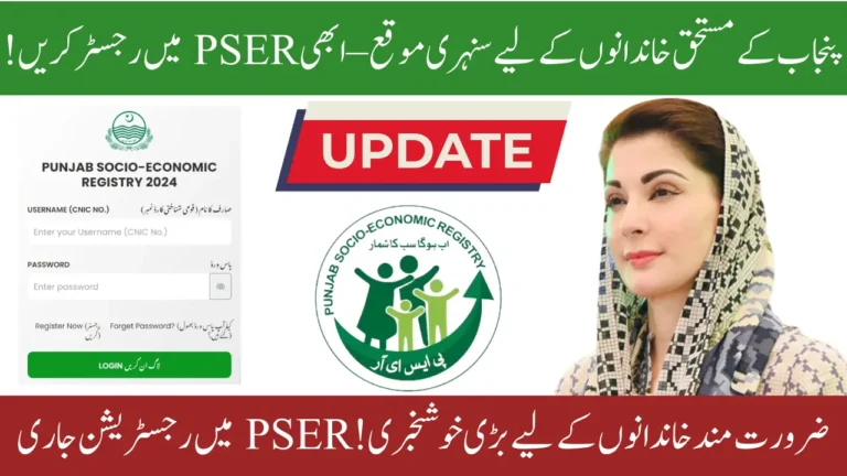 Apply Online for Government Aid in PSER Punjab Registration 2025
