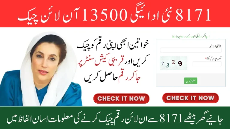 Online Check 8171 New Payment January to March Via Web Portal 